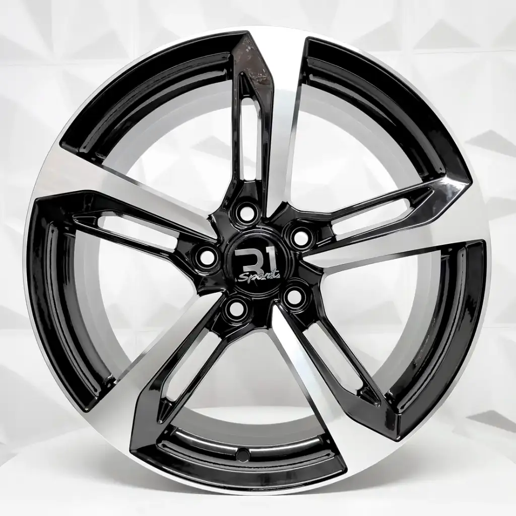 RIN 18X8 5-112 R1 SPORT DX219 BLACK MACHINE FACE ET38 CB57.1