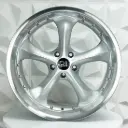 RIN 20X8.5 5-114.3 R1 SPORT A5061F SILVER MI CHROME RIVETS ET15 CB73.1